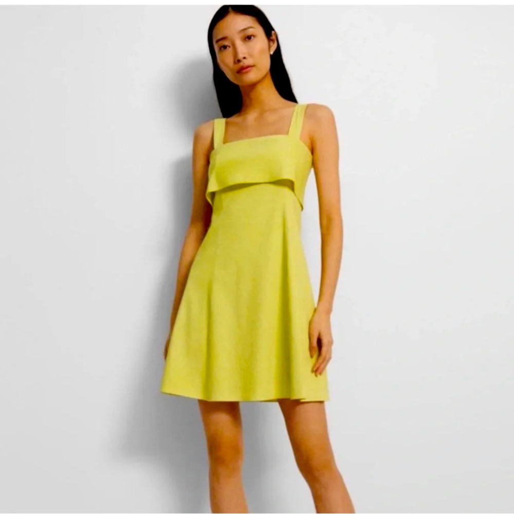 NWT Theory 00 Drape Back Linen Dress - Size 00- Brand New